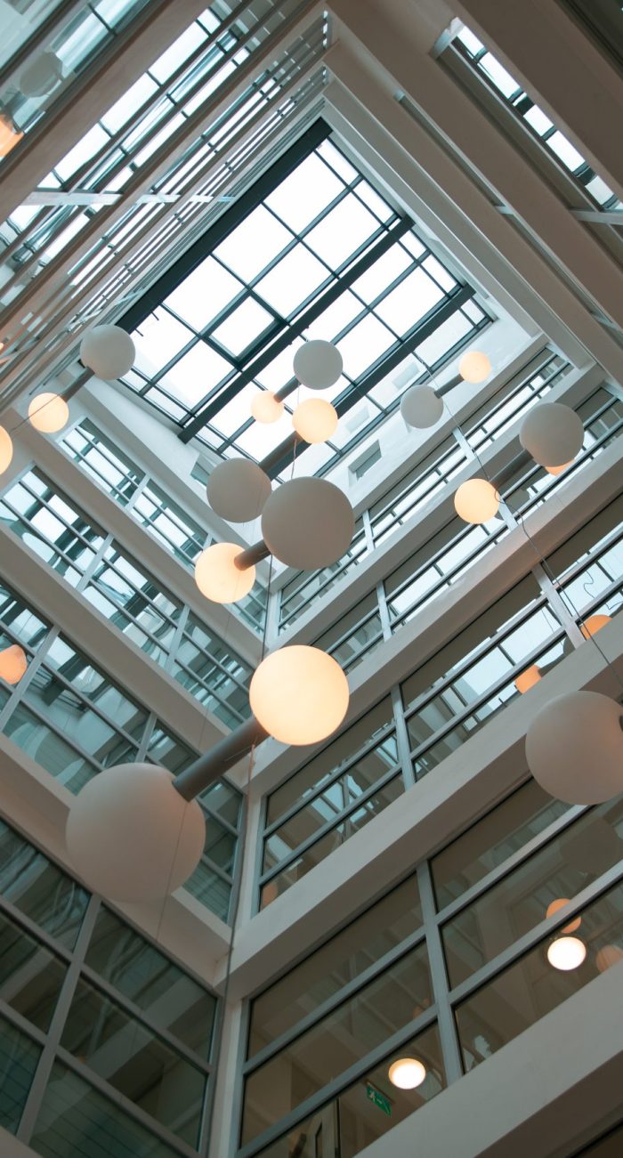 Interior design of a modern building. High quality photo